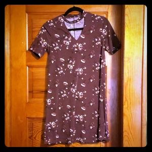 Purple shirt dress